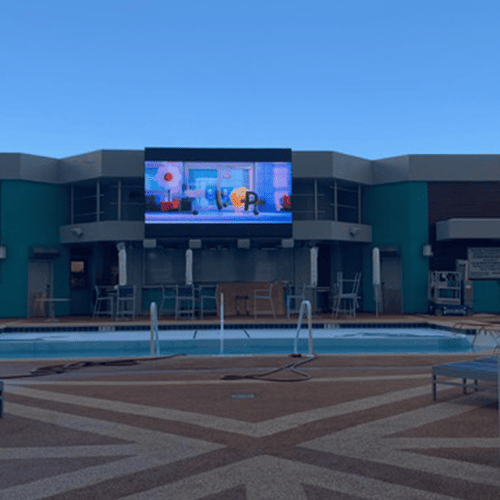 outdoor audiovisual for resort and hotels