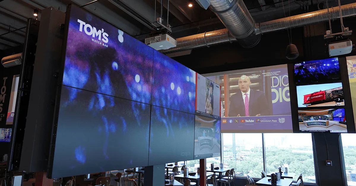 sports bar video wall