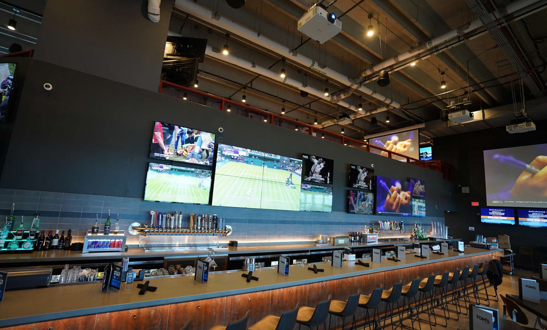 sports bar TVs