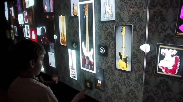 Video wall display at Hard Rock Cafe