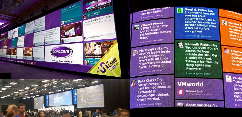 Integrate Social Media in trade show digital displays