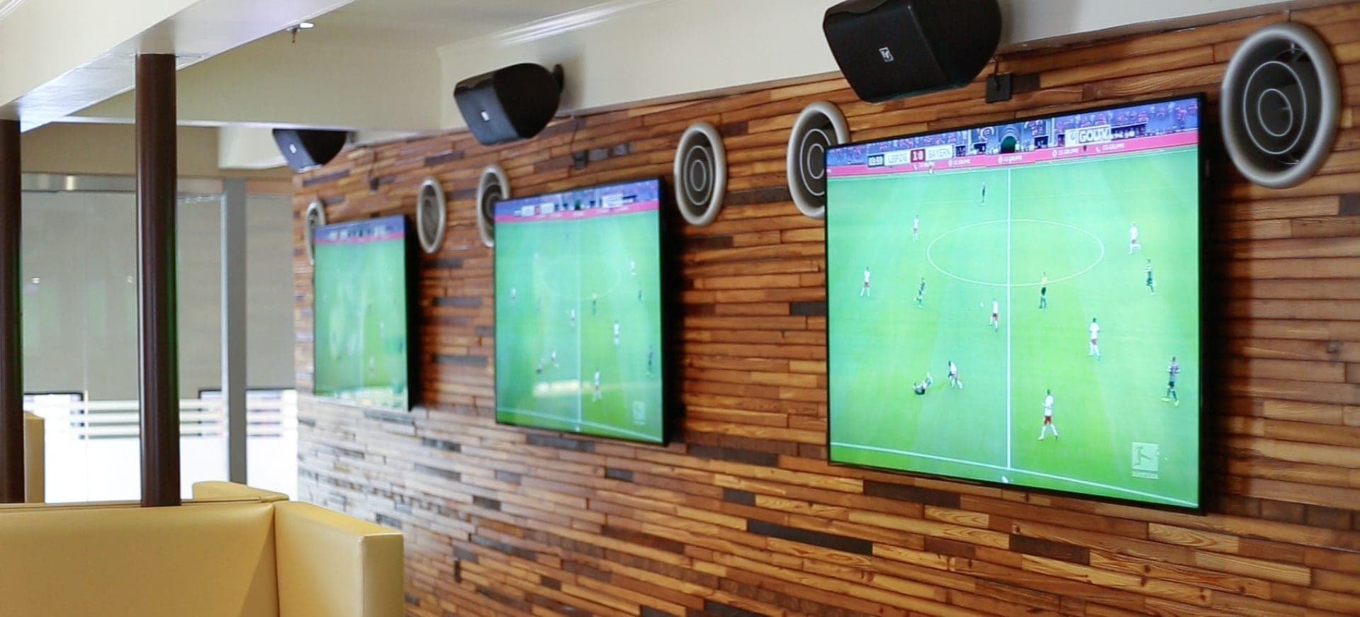video displays with custom audio