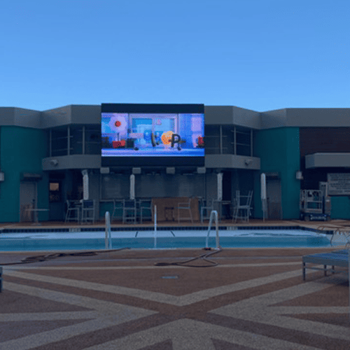 hotel digital signage outdoor video wall