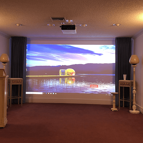 projector system for country club golf club
