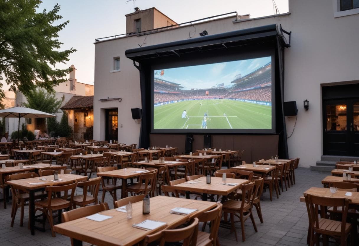 sports bar outdoor space crunchy tech av